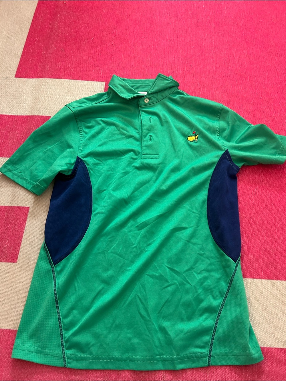 Masters Green Polo Shirt with Yellow Detail